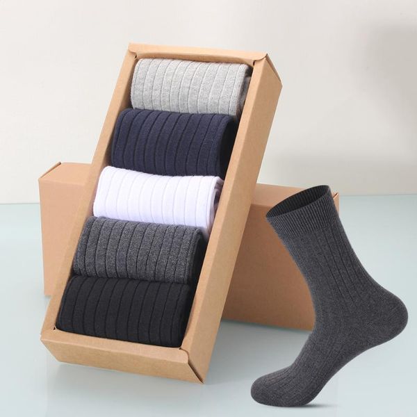 men's socks 5 pairs 98% cotton man warm solid stripe business dress male white, Black
men's socks 5 pairs 98% cotton man warm solid stripe business dress male white, Black