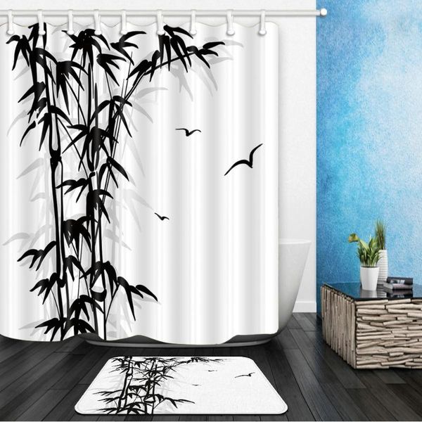 shower curtains bamboo set black and white ink plant pattern bathroom decor home bath bathtub curtain flannel carpet
shower curtains bamboo set black and white ink plant pattern bathroom decor home bath bathtub curtain flannel carpet