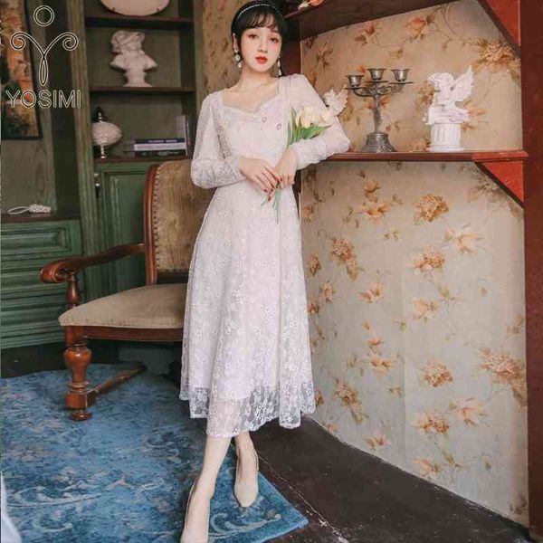yosimi dress for women summer beige floral embroidery lace v-neck mid-calf fit and flare long sleeve party ladies 210604, Black;gray
yosimi dress for women summer beige floral embroidery lace v-neck mid-calf fit and flare long sleeve party ladies 210604, Black;gray