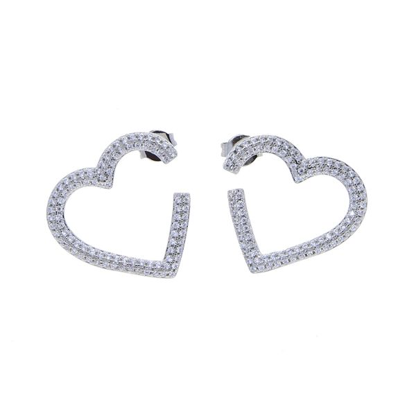 trendy gold silver color v-shaped heart zircon cz hoop earrings making fashion jewelry wedding earrings, Golden
trendy gold silver color v-shaped heart zircon cz hoop earrings making fashion jewelry wedding earrings, Golden