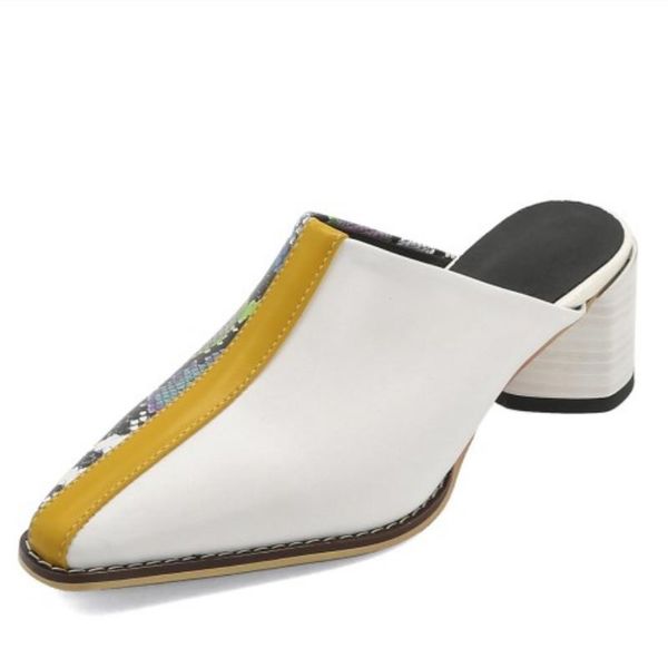 dress shoes fanyuan half slippers summer fashion snake pattern women sandals square heeled sequined toe brand design 2021 woman, Black 
dress shoes fanyuan half slippers summer fashion snake pattern women sandals square heeled sequined toe brand design 2021 woman, Black