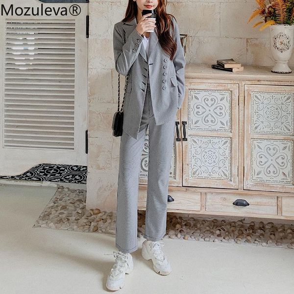 women's suits & blazers notched collar single-breasted women irregular plaid ol blazer&high waist pockets straight suit pants two piece, White;black
women's suits & blazers notched collar single-breasted women irregular plaid ol blazer&high waist pockets straight suit pants two piece, White;black