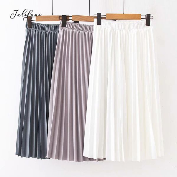 women high waist pleated a line skirt spring autumn new korean fashion school solid lady midi skirts versatile black skirts 210415
women high waist pleated a line skirt spring autumn new korean fashion school solid lady midi skirts versatile black skirts 210415
