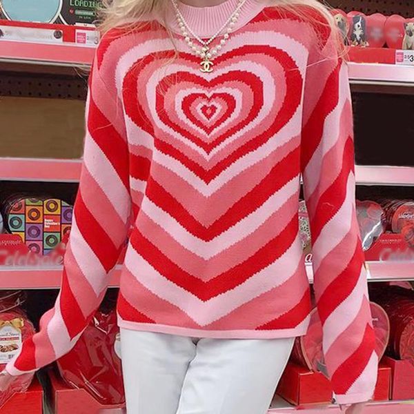 women's sweaters y2k aesthetic knitter 90s vintage heart print long sleeve loose pullovers women autumn winter knitwear streetwear, White;black
women's sweaters y2k aesthetic knitter 90s vintage heart print long sleeve loose pullovers women autumn winter knitwear streetwear, White;black