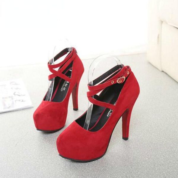 dress shoes woman pumps cross-tied ankle strap wedding party platform women high heels suede ladies big 42, Black
dress shoes woman pumps cross-tied ankle strap wedding party platform women high heels suede ladies big 42, Black