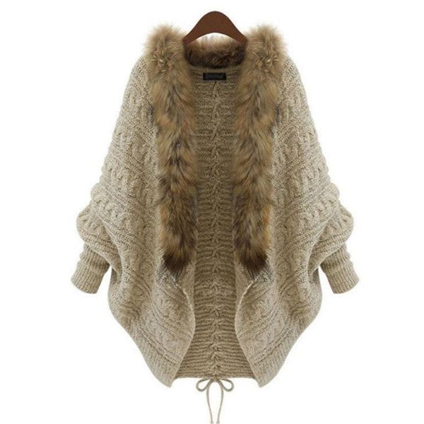 fur collar cardigan knitting womens sweaters keep warm bat shirt thick stitching comfortable trend female sweater v neck coat winter, White;black
fur collar cardigan knitting womens sweaters keep warm bat shirt thick stitching comfortable trend female sweater v neck coat winter, White;black