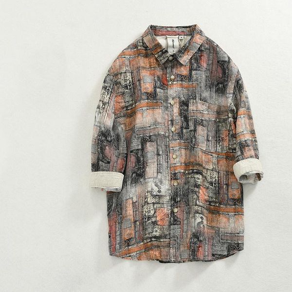 men's casual shirts 3569 summer linen shirt for men japan style loose printing vacation party breathable pocket three quarter sleeve bl, White;black
men's casual shirts 3569 summer linen shirt for men japan style loose printing vacation party breathable pocket three quarter sleeve bl, White;black