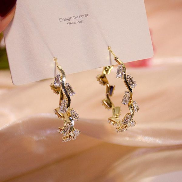 hoop & huggie vintage elegant 14k real gold crystal circle earrings for women jewelry s925 silver needle zirconia party, Golden;silver
hoop & huggie vintage elegant 14k real gold crystal circle earrings for women jewelry s925 silver needle zirconia party, Golden;silver