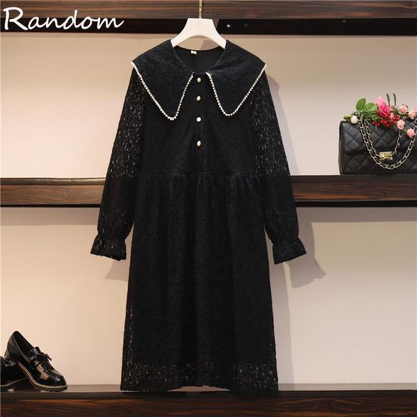 casual dresses women lace black party dress long sleeve beaded loose large lapel 2021 autumn plus size high waist clothing, Black;gray
casual dresses women lace black party dress long sleeve beaded loose large lapel 2021 autumn plus size high waist clothing, Black;gray