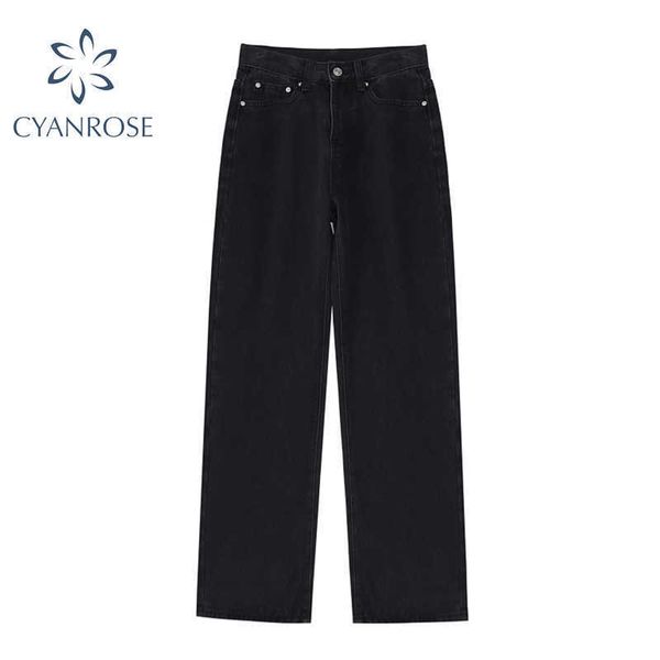 women high waist long jeans pants pockets zipper female denim trousers spring vintage simple casual loose wide leg pants 210616, Blue
women high waist long jeans pants pockets zipper female denim trousers spring vintage simple casual loose wide leg pants 210616, Blue