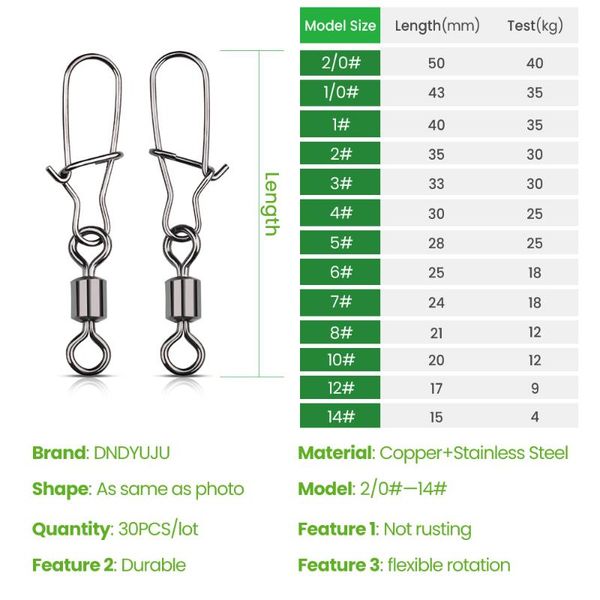 2/0# 1/0# 1#-12# stainless steel fishing connector pin bearing rolling swivel snap pins tackle accessories hooks
2/0# 1/0# 1#-12# stainless steel fishing connector pin bearing rolling swivel snap pins tackle accessories hooks