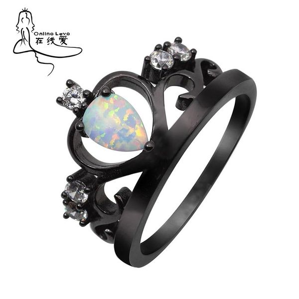 cluster rings arrival black gun plated elegant crown shaped fire opal ring with cubic zircon gift wedding br025 white, Golden;silver
cluster rings arrival black gun plated elegant crown shaped fire opal ring with cubic zircon gift wedding br025 white, Golden;silver