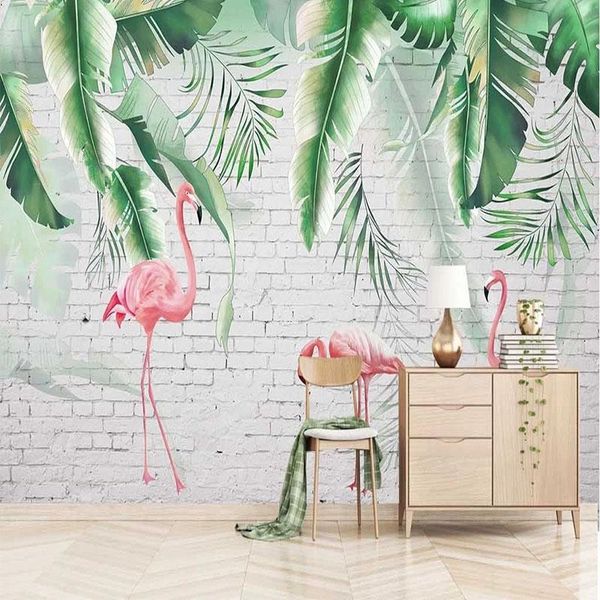 wallpapers custom mural wallpaper 3d stereo brick wall banana leaf tropical plants painting living room tv sofa bedroom stickers
wallpapers custom mural wallpaper 3d stereo brick wall banana leaf tropical plants painting living room tv sofa bedroom stickers