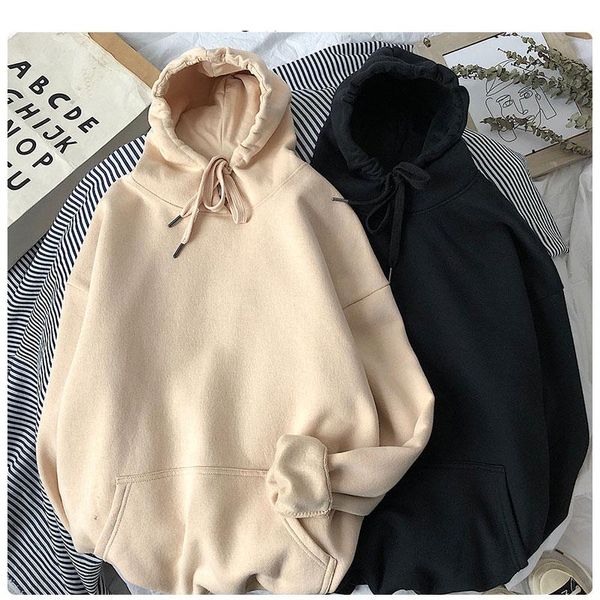 women's hoodies & sweatshirts woman's solid 12 colors korean hooded female 2021 cotton thicken warm lady autumn fashion, Black
women's hoodies & sweatshirts woman's solid 12 colors korean hooded female 2021 cotton thicken warm lady autumn fashion, Black