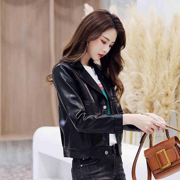 women's jackets women jacket leather short small version blouse 2021 spring and autumn high waist all-match thin, Black;brown
women's jackets women jacket leather short small version blouse 2021 spring and autumn high waist all-match thin, Black;brown