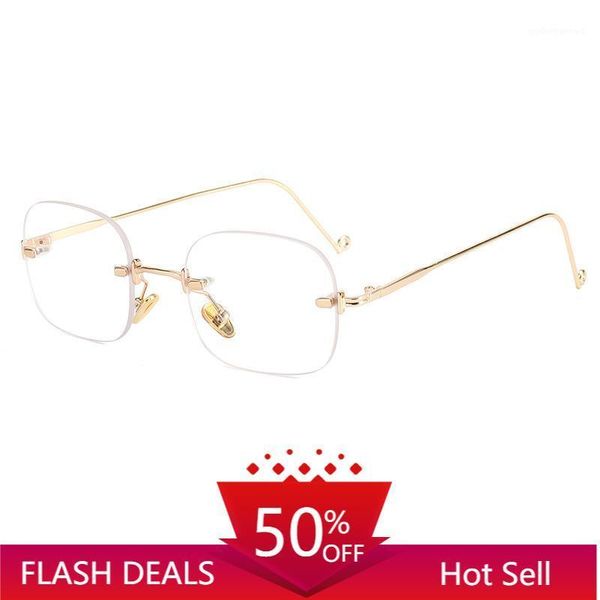 women glasses retro sunglasses female anti-blue rimless flat mirror and men eye, White;black
women glasses retro sunglasses female anti-blue rimless flat mirror and men eye, White;black