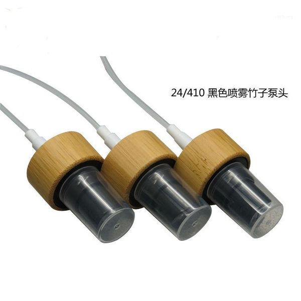 storage bottles & jars 24/410 cosmetic bamboo sprayer nozzle for bottles, black pump accessories, mist lid