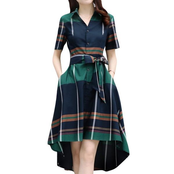 casual dresses plaid dress for spring and summer , women's irregular short, Black;gray
casual dresses plaid dress for spring and summer , women's irregular short, Black;gray