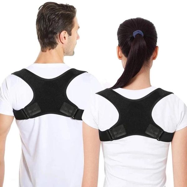 back support posture corrector spine shoulder band adjustable brace correction humpback pain relief, Black;blue
back support posture corrector spine shoulder band adjustable brace correction humpback pain relief, Black;blue