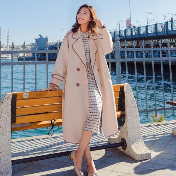 women's trench coats spring autumn women windbreaker female over the knee korean thin temperament long coat lady outerwear1, Tan;black
women's trench coats spring autumn women windbreaker female over the knee korean thin temperament long coat lady outerwear1, Tan;black