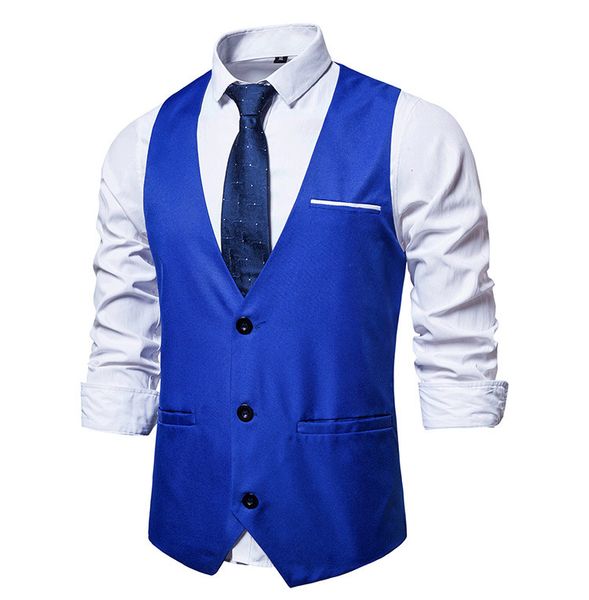 fashion vest autumn 2021 business casual single breasted men's gentleman solid color, Black;white
fashion vest autumn 2021 business casual single breasted men's gentleman solid color, Black;white