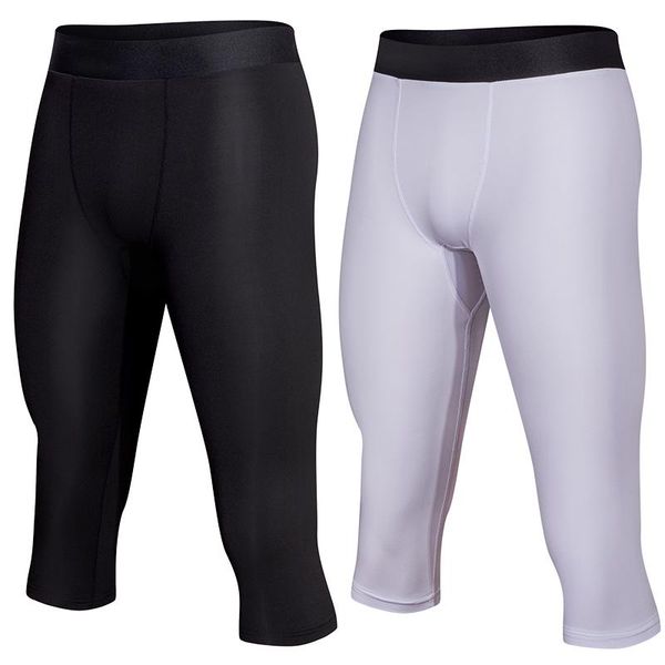 running pants men compression 3/4 tights sports leggings fitness sportswear trousers gym exercise workout, Black;blue
running pants men compression 3/4 tights sports leggings fitness sportswear trousers gym exercise workout, Black;blue