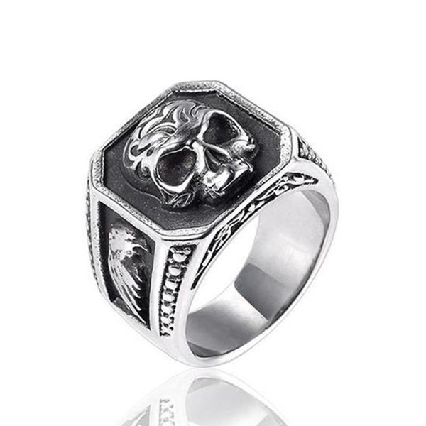 simple gothic fairy tale biker skull rings for men punk rock 316l stainless steel ring women jewelry cluster, Golden;silver
simple gothic fairy tale biker skull rings for men punk rock 316l stainless steel ring women jewelry cluster, Golden;silver