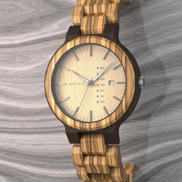 wristwatches bobo bird men quartz movement calendar wood watch week display relogio masculino in gift box erkek kol saati, Slivery;brown
wristwatches bobo bird men quartz movement calendar wood watch week display relogio masculino in gift box erkek kol saati, Slivery;brown