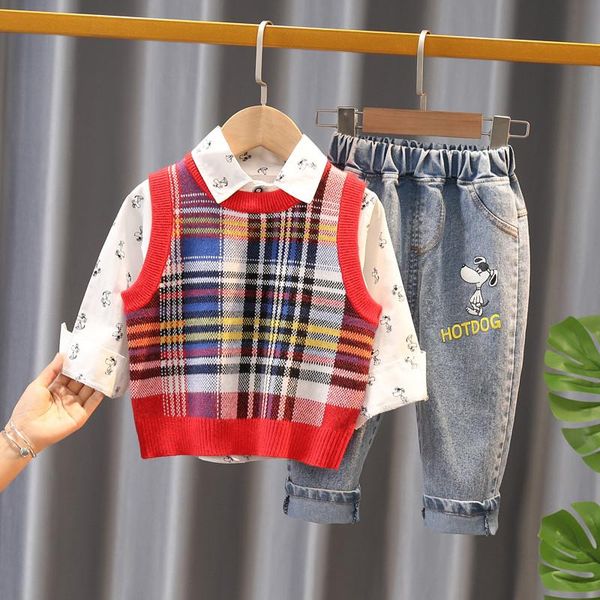 clothing sets spring children fashion clothes baby boy girl sweater vest shirt pants 3pcs/sets kids infant toddler tracksuit 0-4 year, White
clothing sets spring children fashion clothes baby boy girl sweater vest shirt pants 3pcs/sets kids infant toddler tracksuit 0-4 year, White