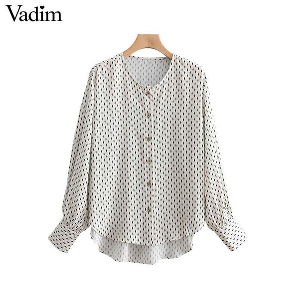 women's blouses & shirts vadim women geometric print loose blouse v neck long sleeve asymmetrical design pleated female casual white l
women's blouses & shirts vadim women geometric print loose blouse v neck long sleeve asymmetrical design pleated female casual white l