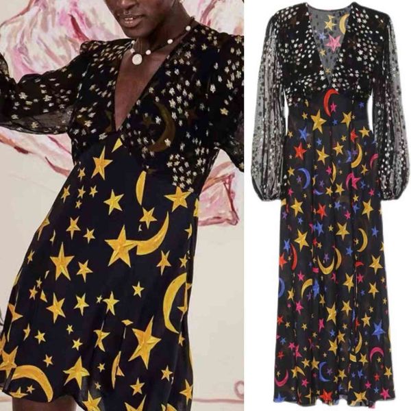 runway dresses european and american spring summer temperament stitching contrast color v-neck dress 5hjm, Black
runway dresses european and american spring summer temperament stitching contrast color v-neck dress 5hjm, Black