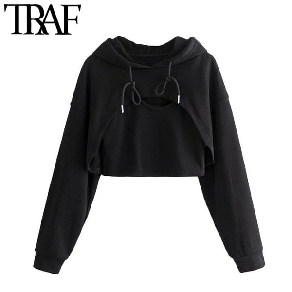 women fashion two pieces sets cropped hoodies sweatshirts vintage long sleeve asymmetric female pullovers chic 210507, Black
women fashion two pieces sets cropped hoodies sweatshirts vintage long sleeve asymmetric female pullovers chic 210507, Black