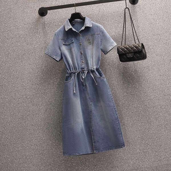 casual dresses dress denim summer large women's fat mm french show thin cover belly reduce age foreign style 71df, Black;gray
casual dresses dress denim summer large women's fat mm french show thin cover belly reduce age foreign style 71df, Black;gray