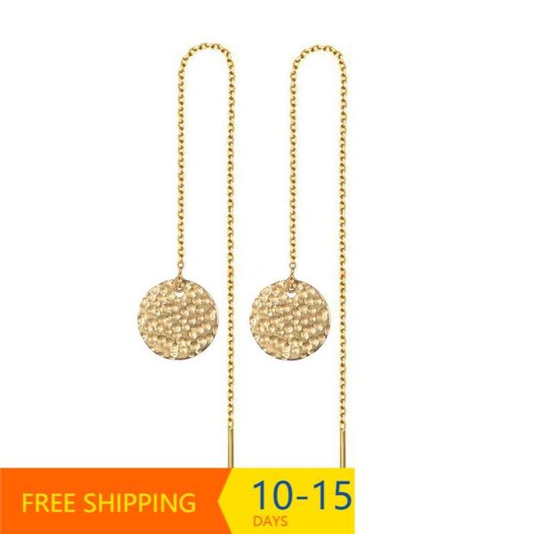 korean women's long earring gold color stainless steel geometry charm pendent chain tassel earrings for women jewelry dangle & chandeli, Silver
korean women's long earring gold color stainless steel geometry charm pendent chain tassel earrings for women jewelry dangle & chandeli, Silver