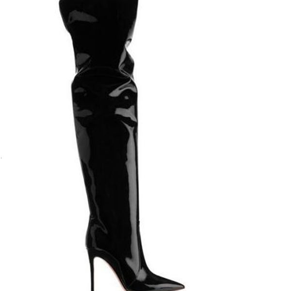 boot fashions pu split over-the-knee to toe thin-heel feminine shoes plied large-size women's boots, Black
boot fashions pu split over-the-knee to toe thin-heel feminine shoes plied large-size women's boots, Black