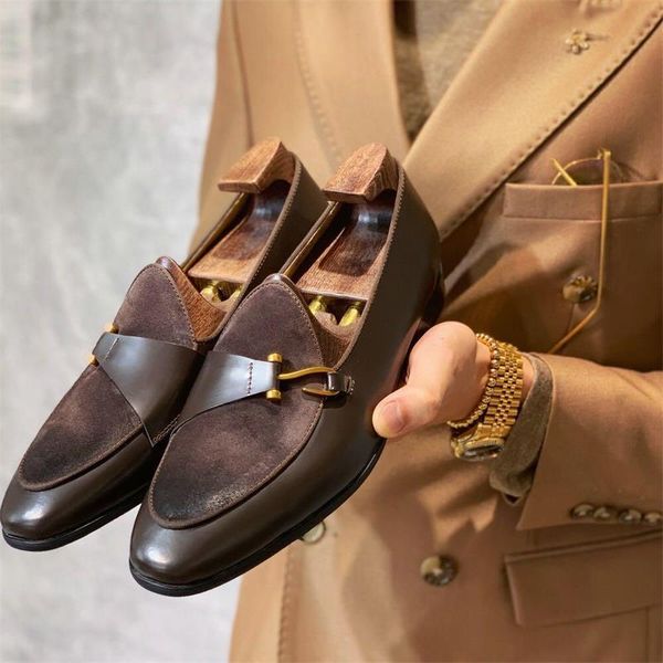 dress shoes 2021 men fashion trend daily solid color pu stitching suede metal hook decoration comfortable casual loafers ha026 on1, Black
dress shoes 2021 men fashion trend daily solid color pu stitching suede metal hook decoration comfortable casual loafers ha026 on1, Black