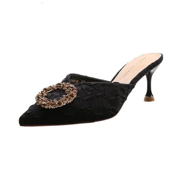 slippers summer luxury design female pointed toe ladies sandals metal stiletto fashion iagx, Black
slippers summer luxury design female pointed toe ladies sandals metal stiletto fashion iagx, Black
