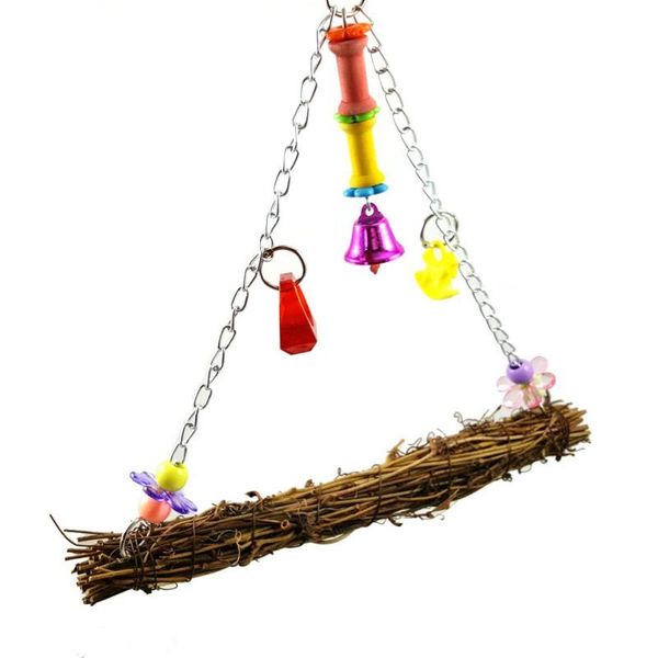 other bird supplies parrot rattan swing with colorful bells bite toy stand bar
other bird supplies parrot rattan swing with colorful bells bite toy stand bar