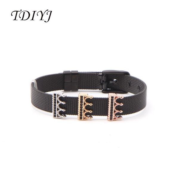charm bracelets tdiyj fashion mesh keeper bracelet with 3 colors crown slide charms for women 1set, Golden;silver
charm bracelets tdiyj fashion mesh keeper bracelet with 3 colors crown slide charms for women 1set, Golden;silver