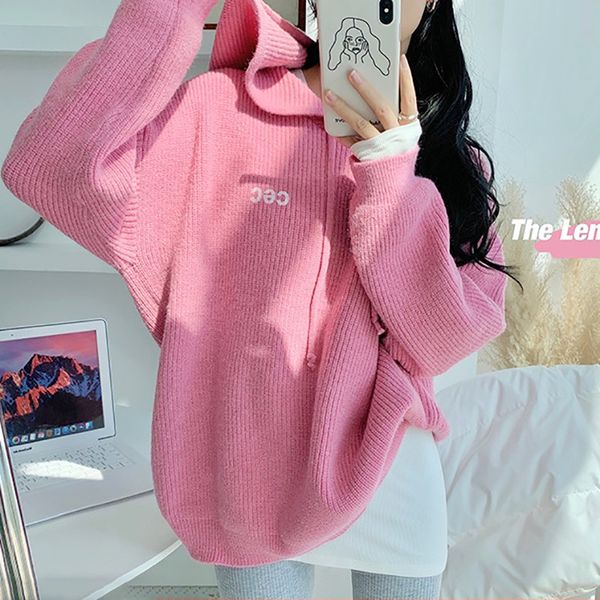 sweater knit korean version lazy wind hooded pullover for women in autumn and winter 2021 loose fashion foreign style age reducing ted, White;black
sweater knit korean version lazy wind hooded pullover for women in autumn and winter 2021 loose fashion foreign style age reducing ted, White;black