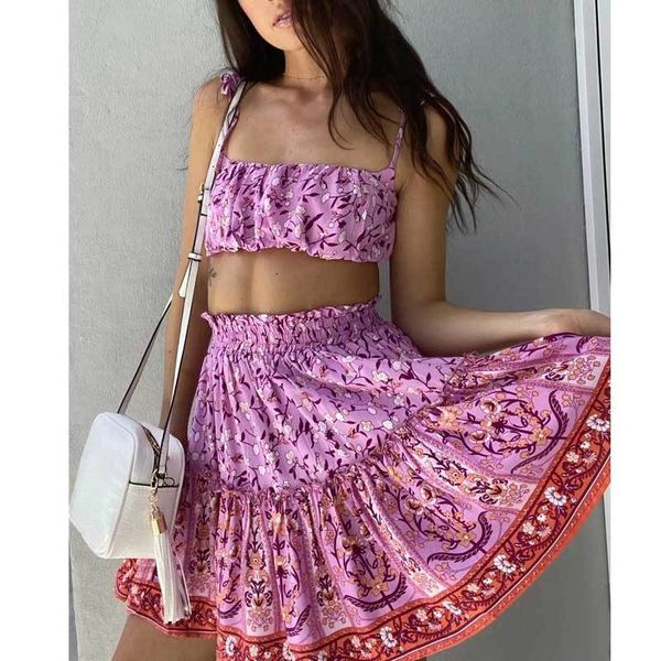 inspired 2 piece set women pink floral print set summer dress straps pleated mini dress gypsy beach women dress chic 210412, Black;gray
inspired 2 piece set women pink floral print set summer dress straps pleated mini dress gypsy beach women dress chic 210412, Black;gray