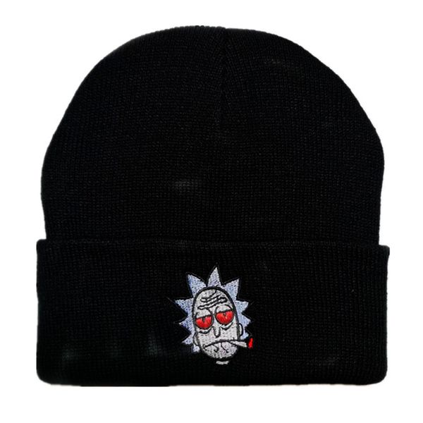 rick and morty wool knitted pullover cold hat 1, Blue;gray