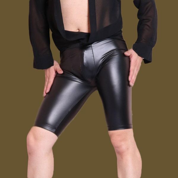 men's shorts men wild pvc faux leather five-point pants tight boxer wetlook clubwear jockstrap fetish gay wear erotic lingerie, White;black
men's shorts men wild pvc faux leather five-point pants tight boxer wetlook clubwear jockstrap fetish gay wear erotic lingerie, White;black