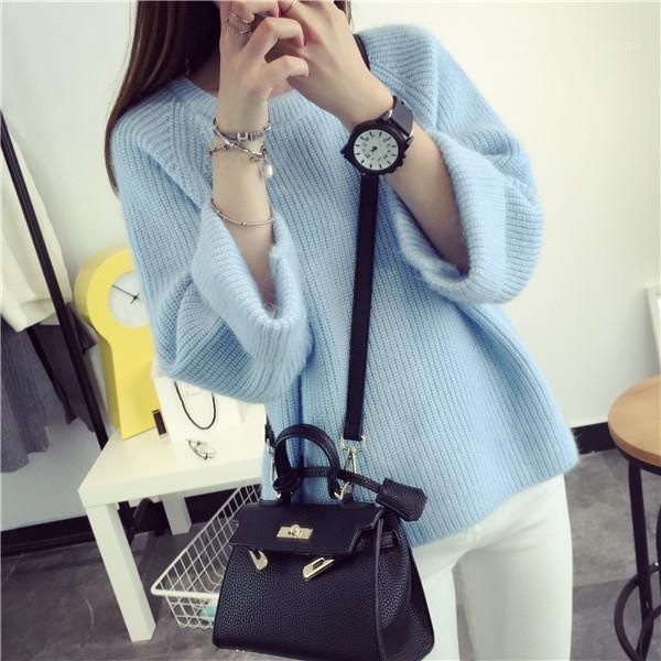 loose women sweaters o neck knitted pullover solid thick female jumper women's, White;black
loose women sweaters o neck knitted pullover solid thick female jumper women's, White;black