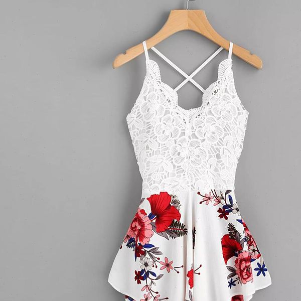chamsgend womens jumpsuit fashion crochet lace panel bow tie back florals ladies summer shorts june29, Black;white
chamsgend womens jumpsuit fashion crochet lace panel bow tie back florals ladies summer shorts june29, Black;white