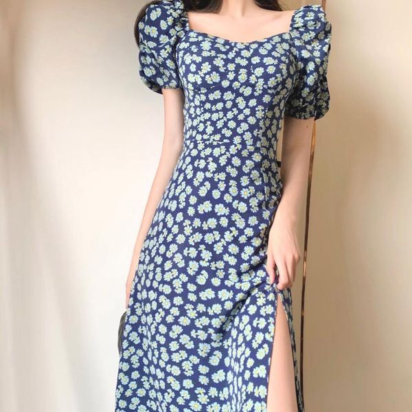 french romance retro dresses women casual floral print ruffles puff sleeve midi lady robe femme sundress 210514, Black;gray
french romance retro dresses women casual floral print ruffles puff sleeve midi lady robe femme sundress 210514, Black;gray