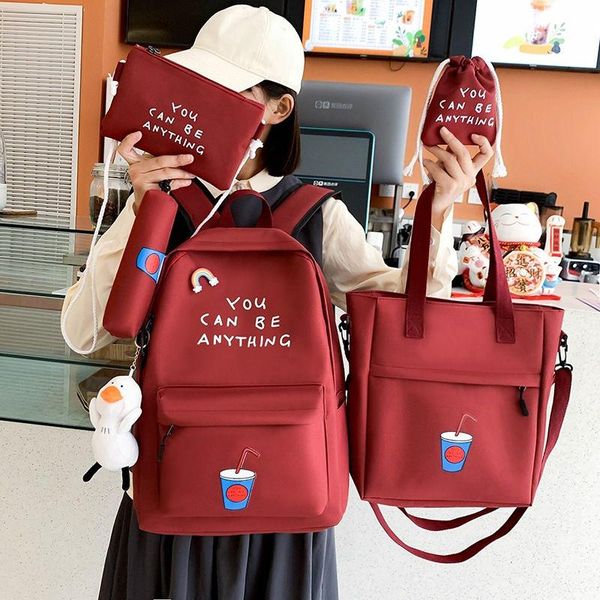school bags 5 pcs set women backpacks simple backpack canvas light teen girls female rucksack college student schoolbag
school bags 5 pcs set women backpacks simple backpack canvas light teen girls female rucksack college student schoolbag