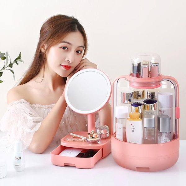 women led light makeup organizer hd mirror cosmetic storage make up box creative beauty detachable deskplastic bags & cases
women led light makeup organizer hd mirror cosmetic storage make up box creative beauty detachable deskplastic bags & cases