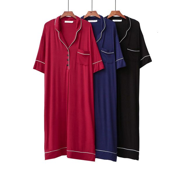 women's sleepwear fashion homewear clothes modal cotton nightgowns women lapel shirt loose female wear lb9i, Black;red
women's sleepwear fashion homewear clothes modal cotton nightgowns women lapel shirt loose female wear lb9i, Black;red