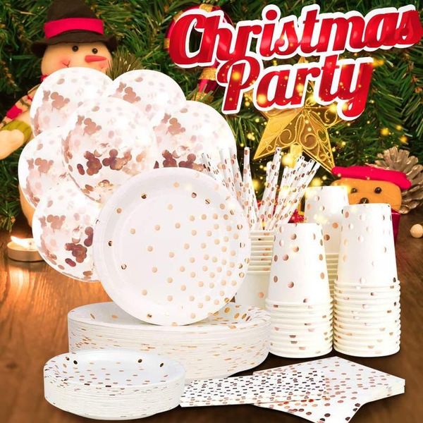 disposable dinnerware 300pcs set rose gold dots party paper plate cup kids birthday wedding bachelorette decoration
disposable dinnerware 300pcs set rose gold dots party paper plate cup kids birthday wedding bachelorette decoration